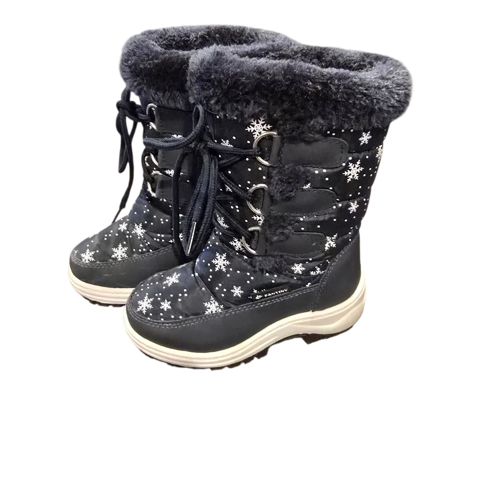 Fantiny Snowflake Toddler BLUE Boots Size UK 24 US 8